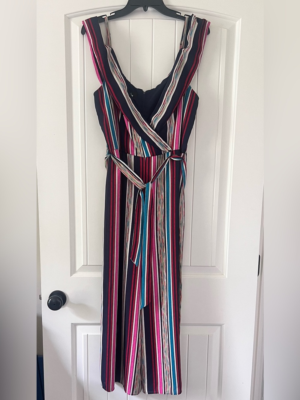Women’s By By Fiesta‎  Cropped Wide Leg Stripped double strap Jumpsuit Size 13